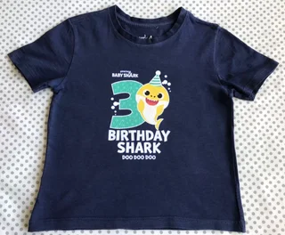 Baby Shark Crocs C10, 2Jibbitz,baby shark T-shirt and a cake topper