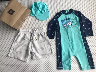 12-18months Wooliesbabes Swimsuit Set 2 Piece+shorts for free