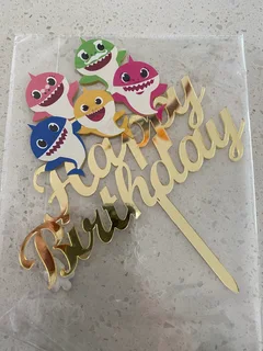 Baby Shark Crocs C10, 2Jibbitz,baby shark T-shirt and a cake topper