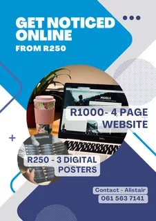 Digital posters - R250 /  Website - R1000
