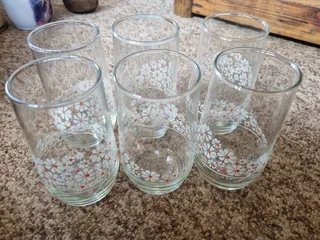 Cute flowery drinking glasses