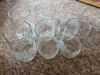 Cute flowery drinking glasses