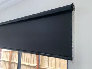 Black Blockout &amp; Wooden Venetian Blinds – Full Bundle Set | Excellent Condition For Sale