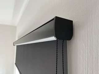 Black Blockout &amp; Wooden Venetian Blinds – Full Bundle Set | Excellent Condition For Sale