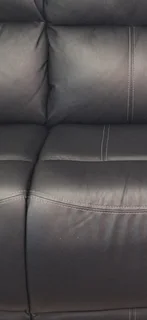 Synthetic leather couch - three piece incliner