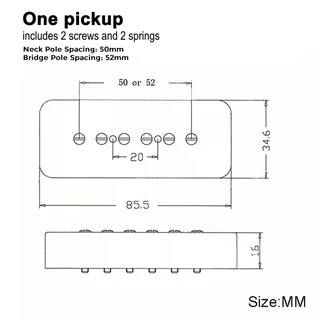 Karman Soapbar P90 AlNiCo 2 Guitar Pickup (Single)