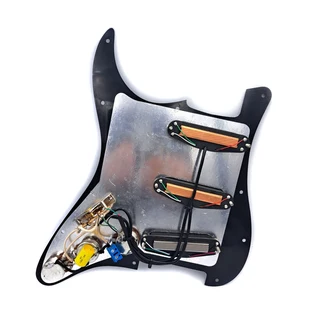 Loaded Prewired Pickguard with 3 Dual Rail Pickups – Black