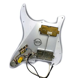 Loaded Prewired Pickguard with Humbucker & Humbucker Sized P90 – Tortoiseshell with Chrome