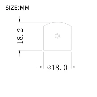 Chrome Metal Knob – Push On with Tightening Screw (18mm)