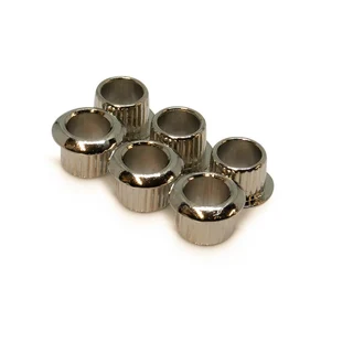 Nickel Push-fit Bushings for 8mm Tuner Holes (6.2mm internal Diameter) set of 6