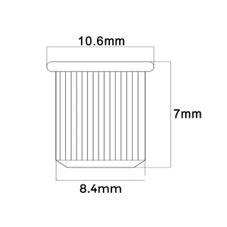 Nickel Push-fit Bushings for 8mm Tuner Holes (6.2mm internal Diameter) set of 6
