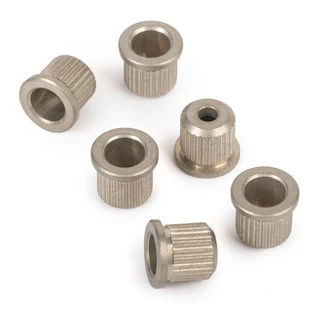 Nickel/Chrome Guitar Back String Ferrules Set of 6