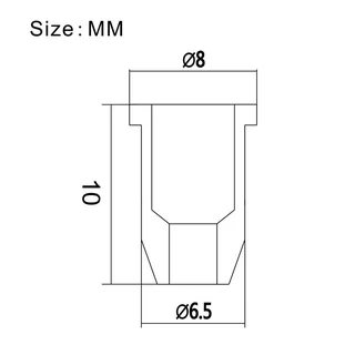 Nickel/Chrome Guitar Top String Ferrules Set of 6