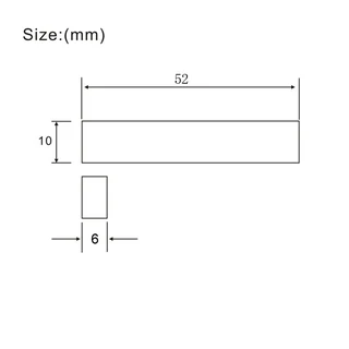 Ox Bone Blank Nut for Guitars (52mm)