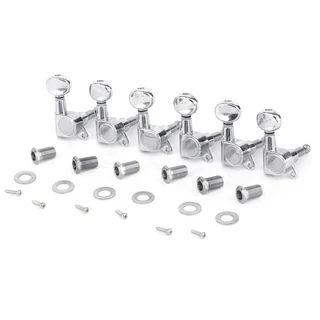 Chrome Oval Stratocaster Style Guitar Tuners Set of 6 Right