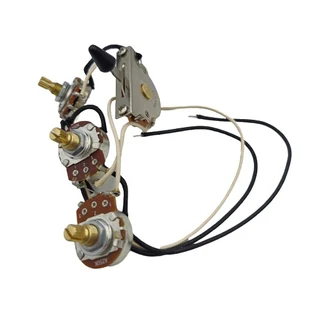 Pre-wired Electronics for 3 Single Coil Strat Style Guitar With Full Size Pots
