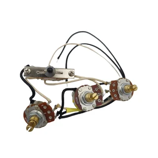 Pre-wired Electronics for 3 Single Coil Strat Style Guitar With Full Size Pots