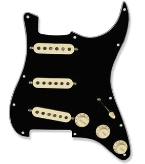 Prewired Pickguard Loaded with Alnico 5 Single Coil Pickups – Black