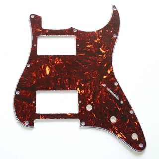 H/H Brown Tortoise 3ply Strat Style Pickguard