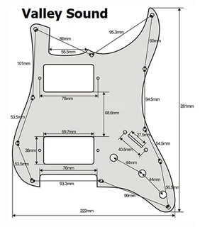 H/H Tortoise Shell 3ply Strat Style Pickguard