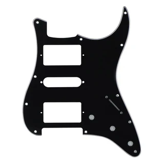 H/S/H Black 3ply Strat Style Pickguard