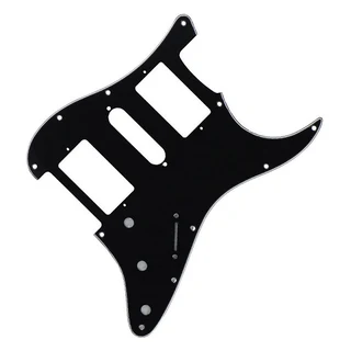 H/S/H Black 3ply Strat Style Pickguard