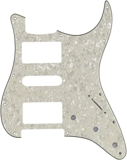H/S/H Vintage White Pearloid 3ply Strat Style Pickguard