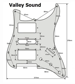 H/S/H White Pearloid 3ply Strat Style Pickguard