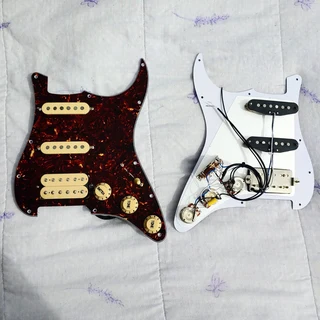 HSS Prewired Pickguard Loaded with Alnico 5 Pickups – Brown Tortoise