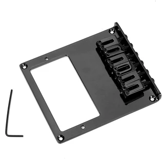 Humbucker rout Telecaster Guitar Bridge with 6 Saddles – Black