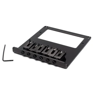 Humbucker rout Telecaster Guitar Bridge with 6 Saddles – Black
