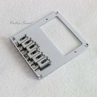 Humbucker rout Telecaster Guitar Bridge with 6 Saddles – Chrome