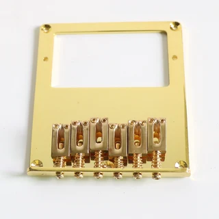 Humbucker rout Telecaster Guitar Bridge with 6 Saddles – Gold