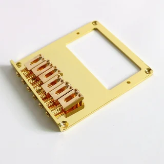 Humbucker rout Telecaster Guitar Bridge with 6 Saddles – Gold