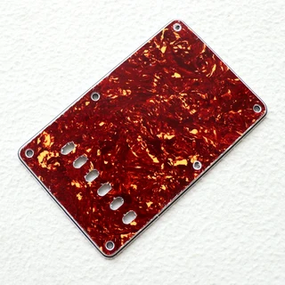 Red Tortoiseshell Guitar Tremolo Cavity Cover with 6 Individual String Holes