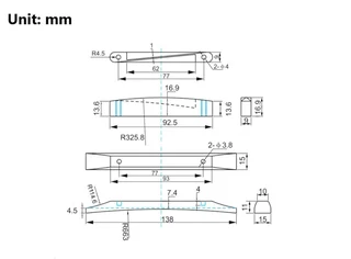 Rosewood Bridge for 12 String Acoustic Guitars