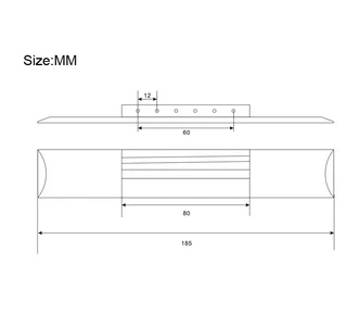 Rose wood Bridge For Classical Guitar 185mm