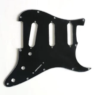 S/S/S Black 3ply Strat Style Pickguard