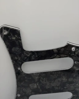 S/S/S Black Pearloid 3ply Strat Style Pickguard