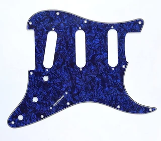 S/S/S Blue Pearl 3ply Strat Style Pickguard