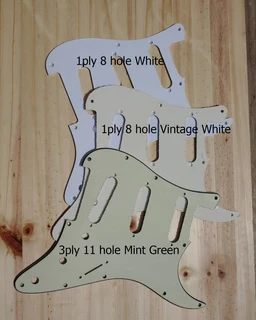 S/S/S Mint Green 3ply Strat Style Pickguard