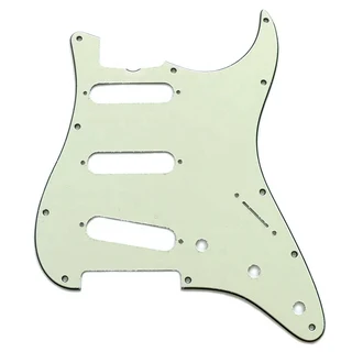 S/S/S Mint Green 3ply Strat Style Pickguard Vintage ’62 with scoop