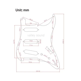 S/S/S Mint Pearl 3ply Strat Style Pickguard