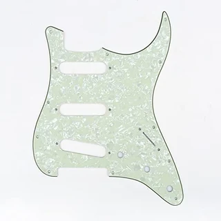 S/S/S Mint Pearl 3ply Strat Style Pickguard