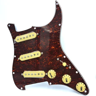 S/S/S Tortoiseshell 3ply Strat Style Pickguard