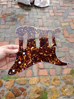 S/S/S Vintage Tortoise Shell 3ply Strat Style Pickguard