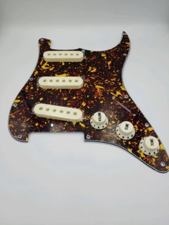 S/S/S Vintage Tortoise Shell 3ply Strat Style Pickguard