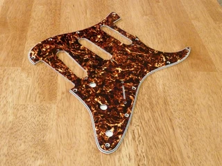 S/S/S Vintage Tortoise Shell 3ply Strat Style Pickguard