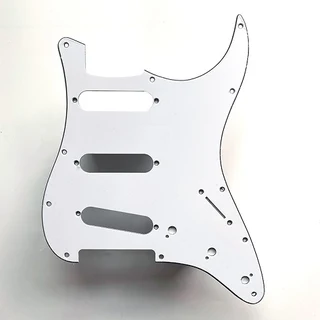S/S/S White 3ply Strat Style Pickguard