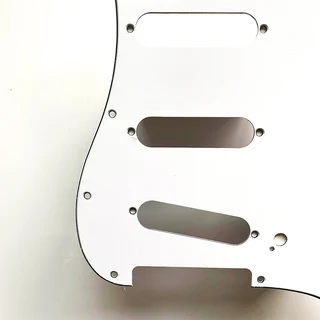 S/S/S White 3ply Strat Style Pickguard